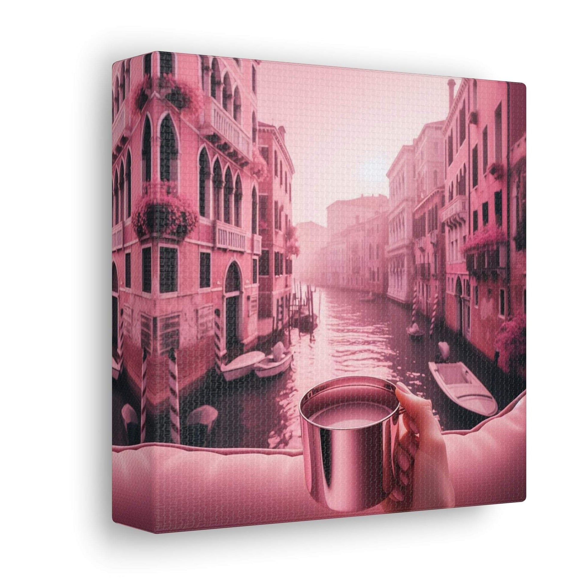 blush pink wall art, venice artwork, venice wall art canvas