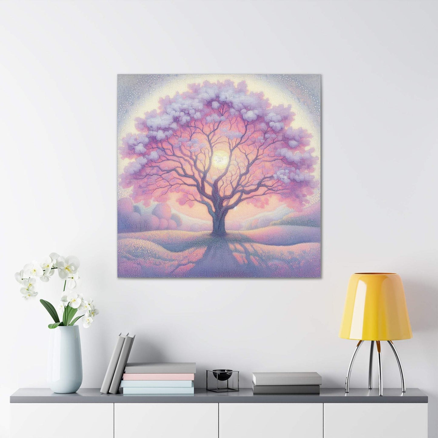 blossom artwork, cherry blossom wall art, blossom canvas