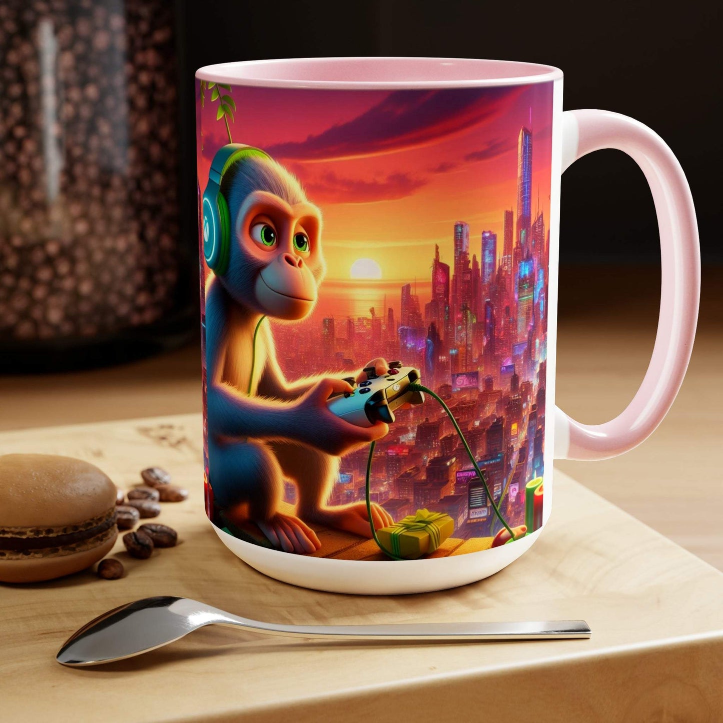 monkey mug, gaming mug