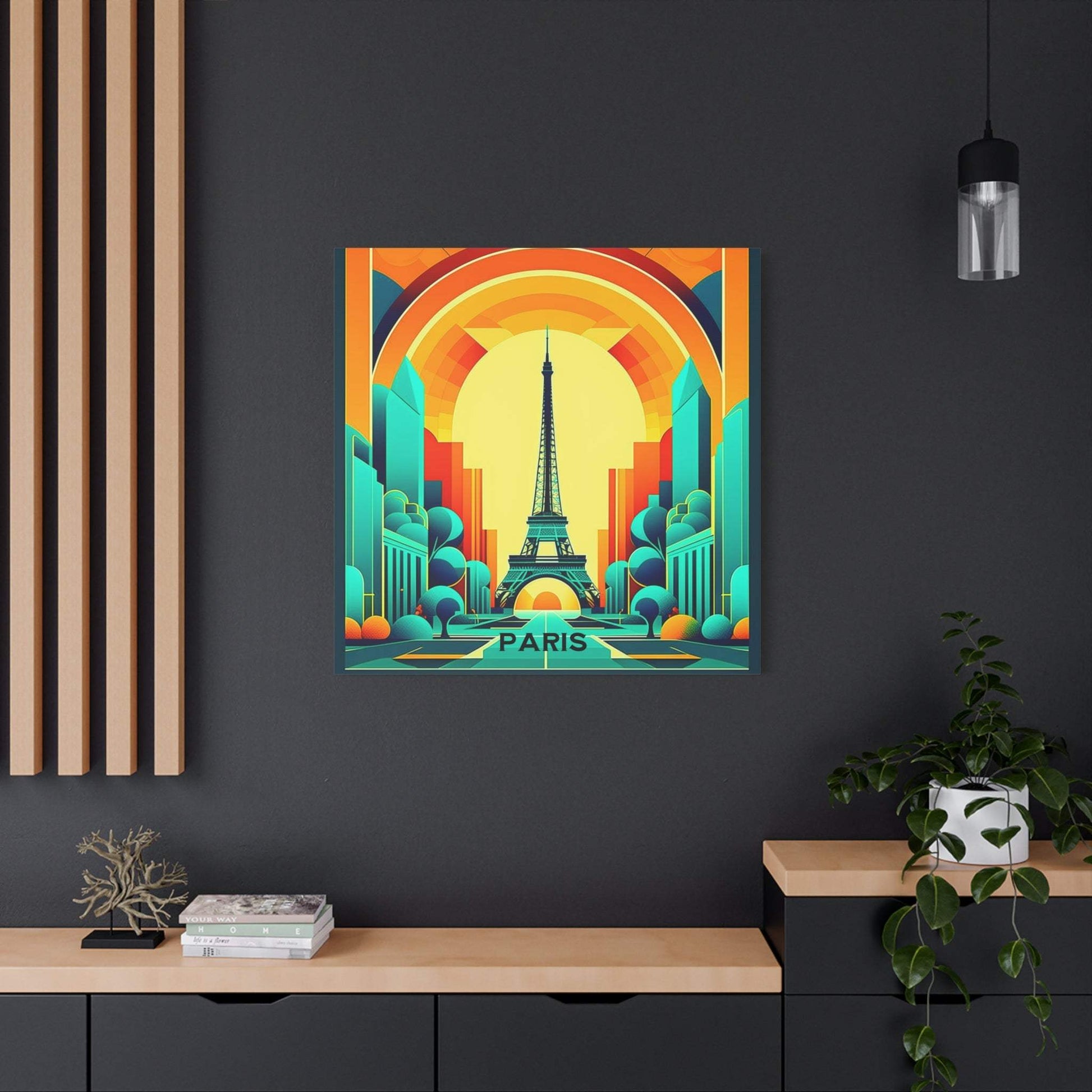 retro travel poster, paris travel poster, paris print