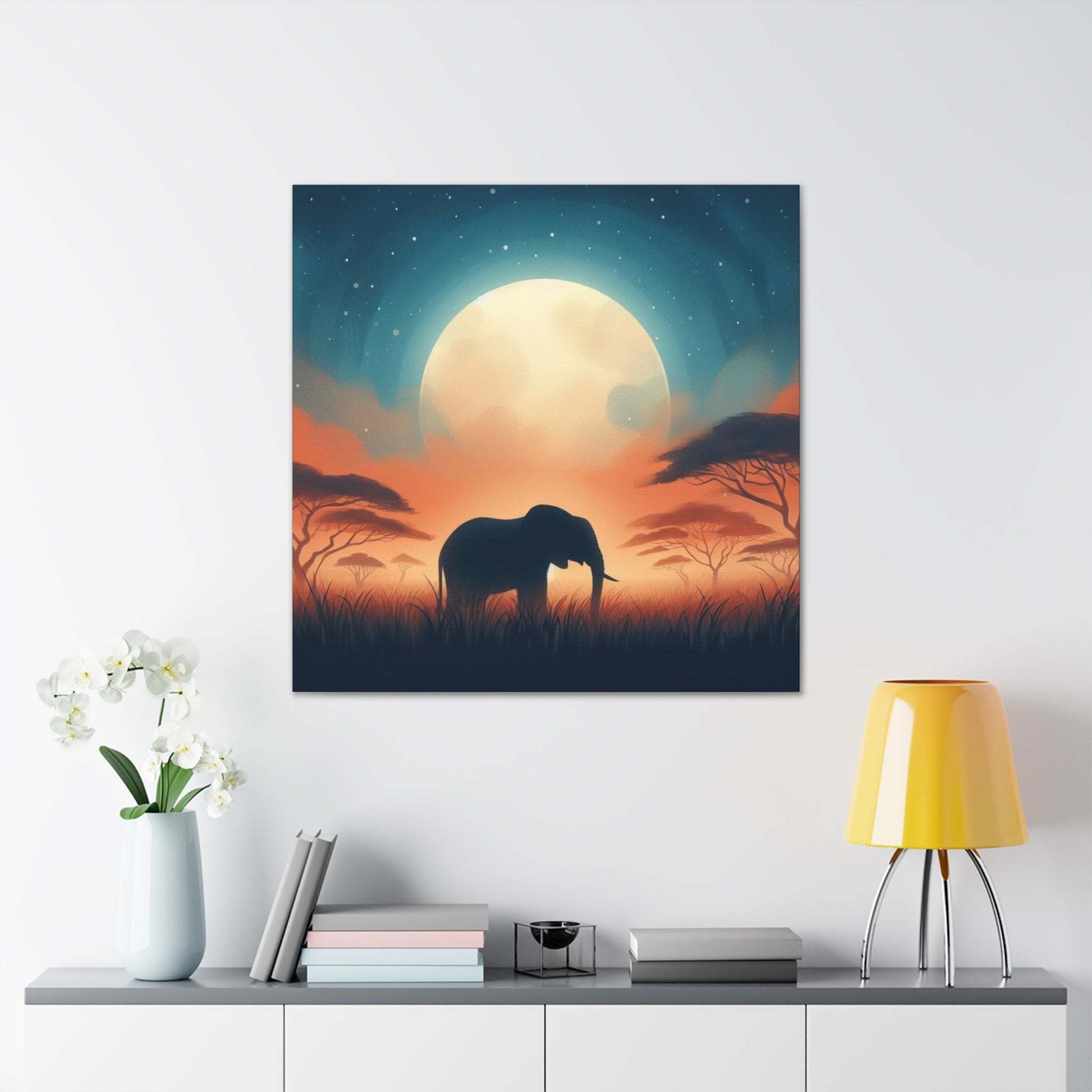 elephant artwork, elephant canvas art