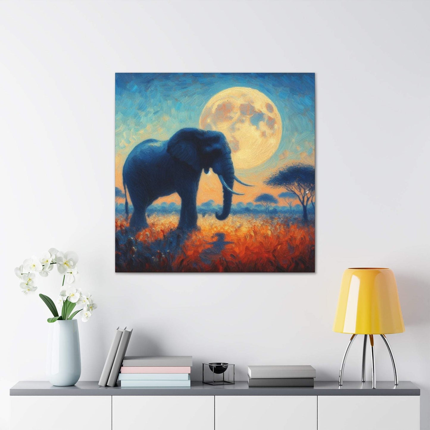 elephant artwork, elephant canvas art