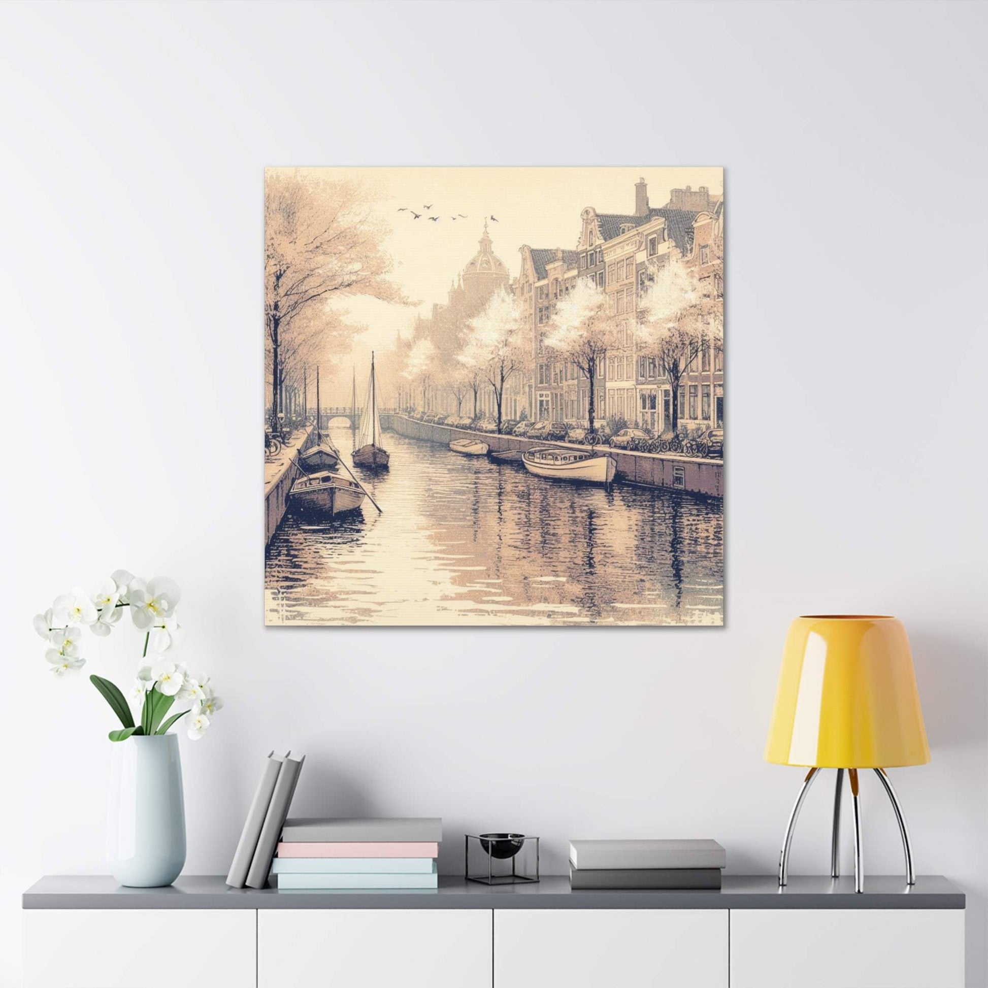 amsterdam wall art, amsterdam painting, amsterdam poster