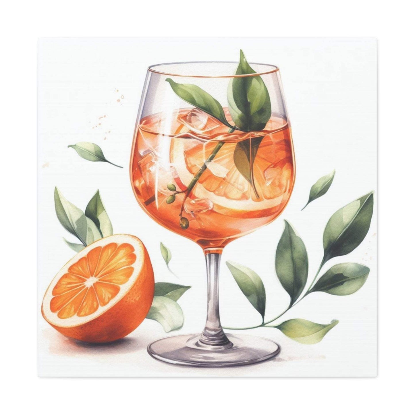 aperol spritz poster, cocktail poster, bar cart decor