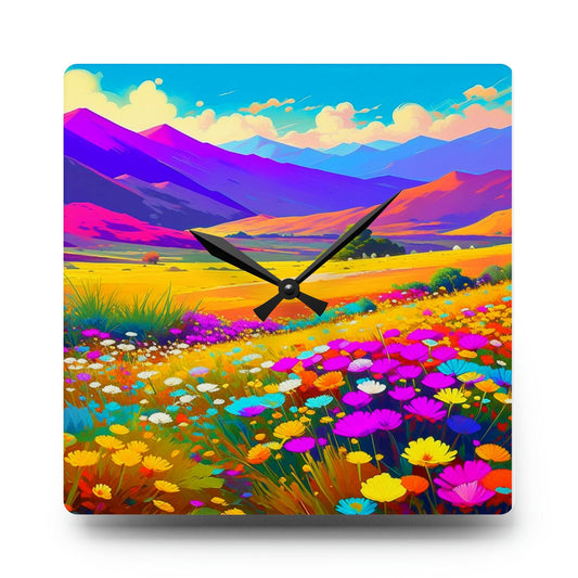 floral wall clock, unique wall clock