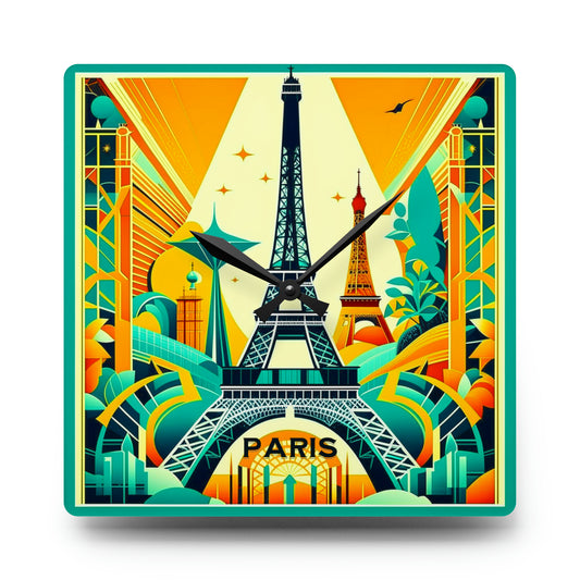 unique wall clock, paris wall clock