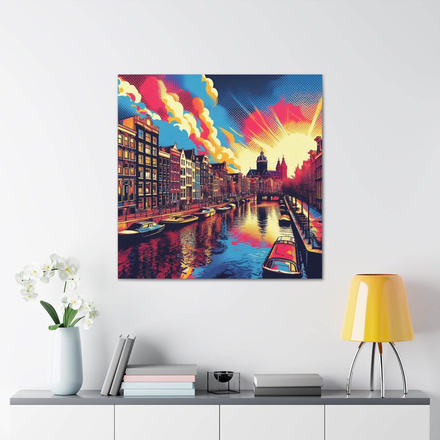 amsterdam wall art, amsterdam painting, amsterdam poster