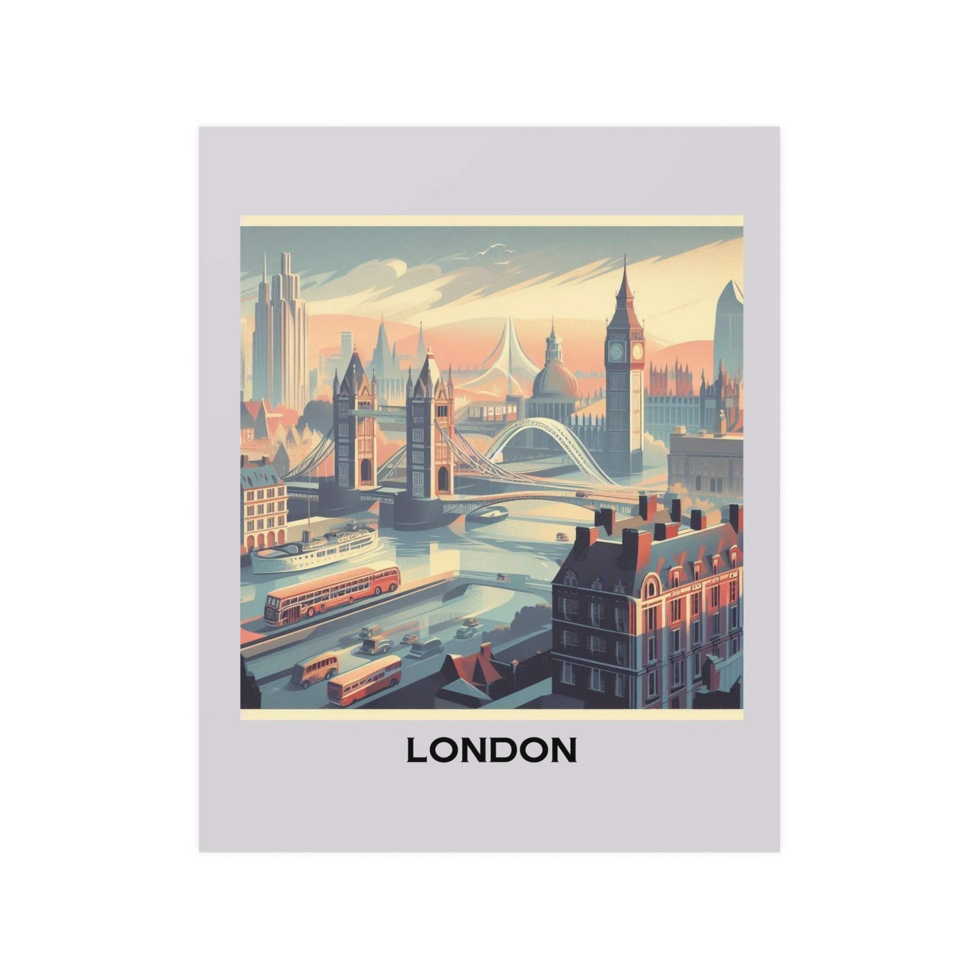 vintage travel poster, london poster