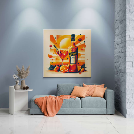 aperol spritz poster, cocktail poster, bar cart decor