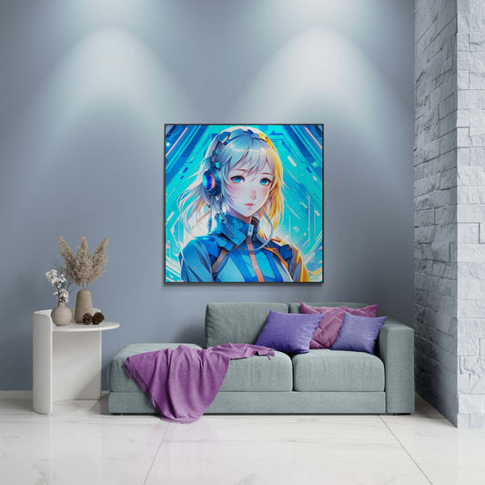 anime art, anime girl poster