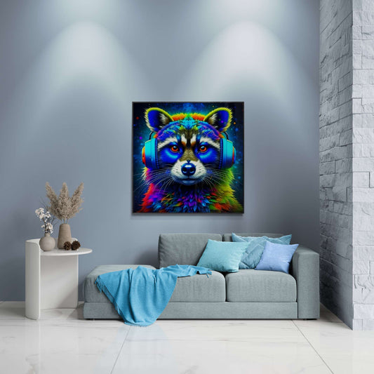 raccoon art, raccoon painting