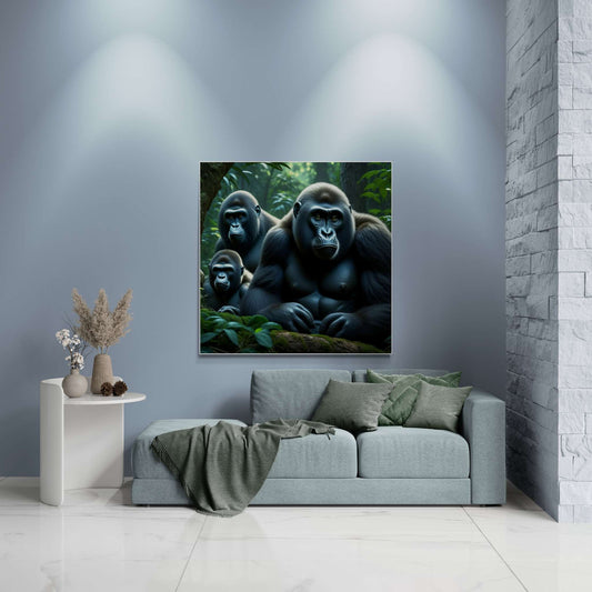 gorilla artwork, gorilla canvas, gorilla wall art