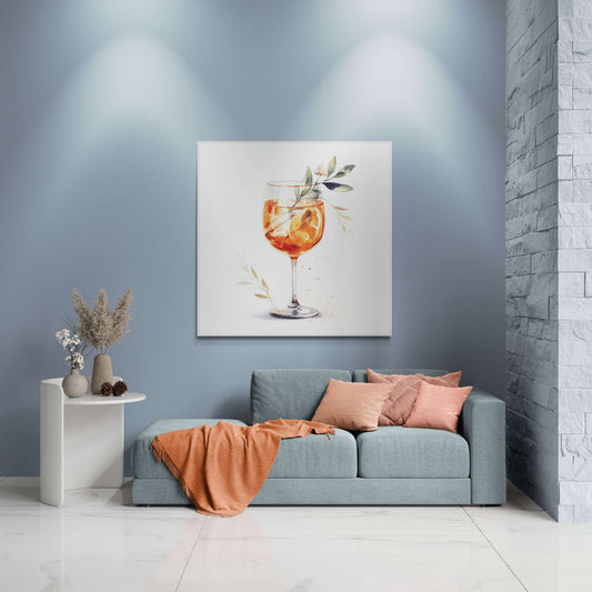 aperol spritz poster, cocktail poster, bar cart decor