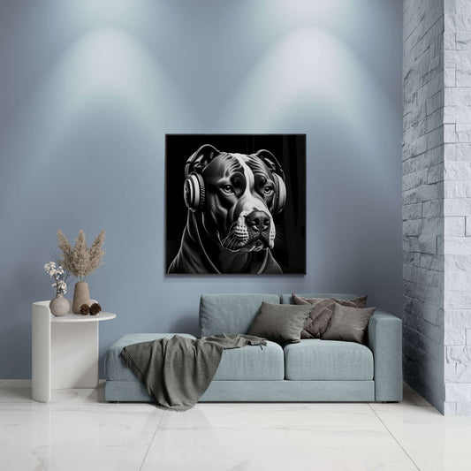 pitbull art, american pitbull artwork, gaming wall art