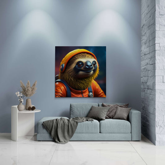 sloth artwork, sloth wall art, gaming wall art