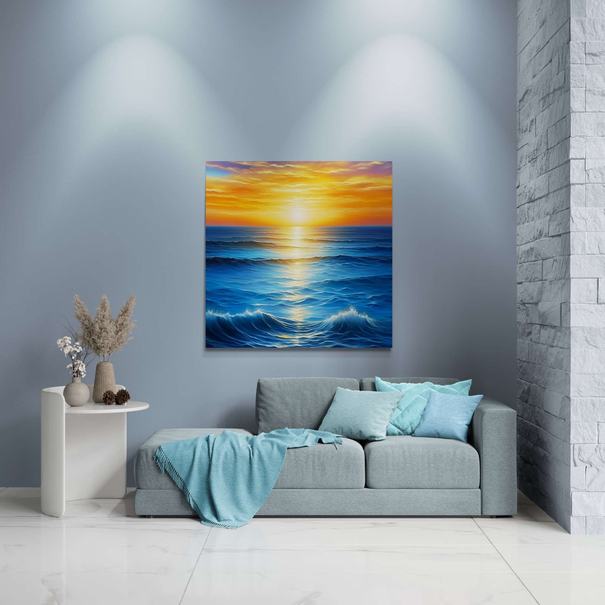 coastal artwork, ocean canvas wall art, beach canvas art, abstract seascape