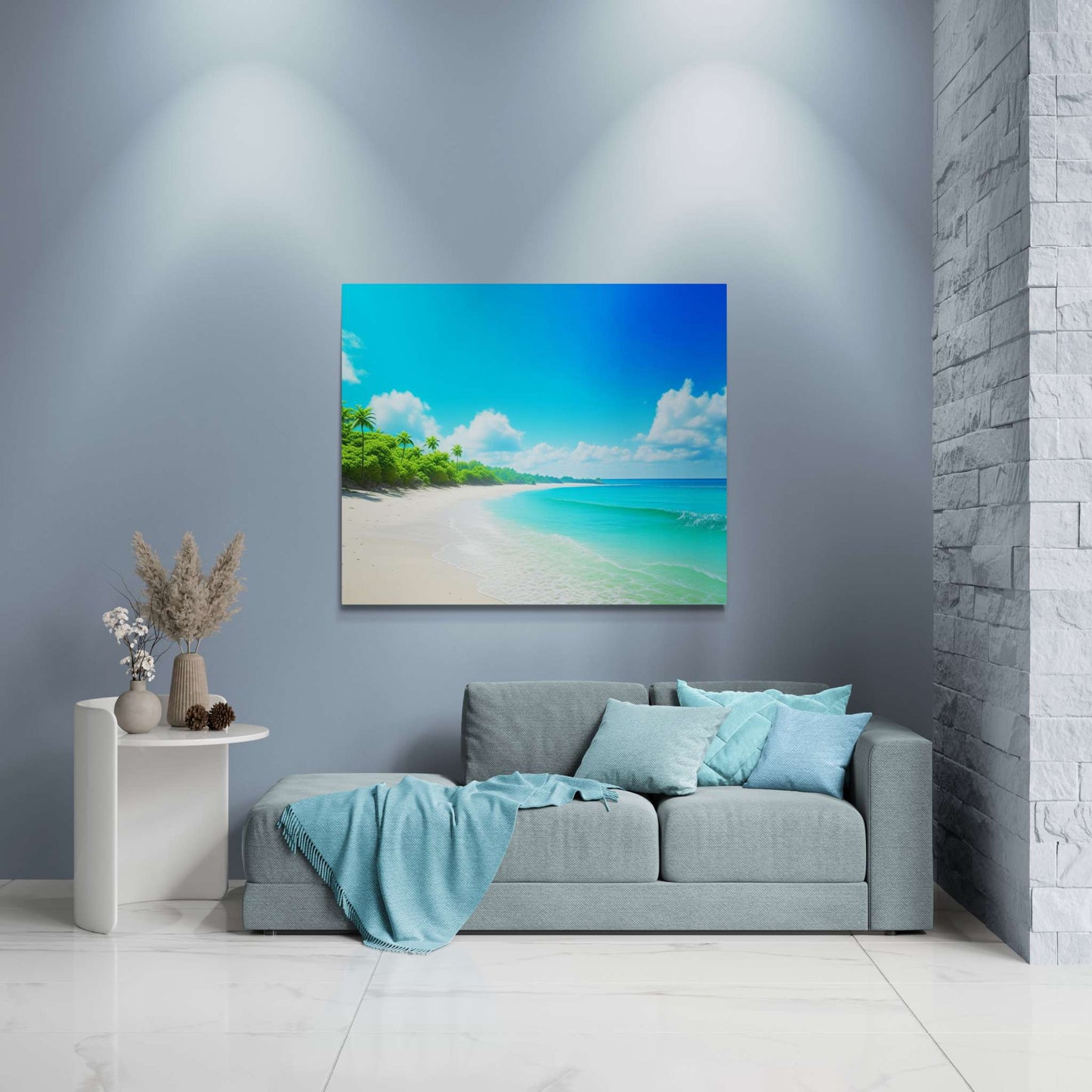 coastal artwork, ocean canvas wall art, beach canvas art, abstract seascape