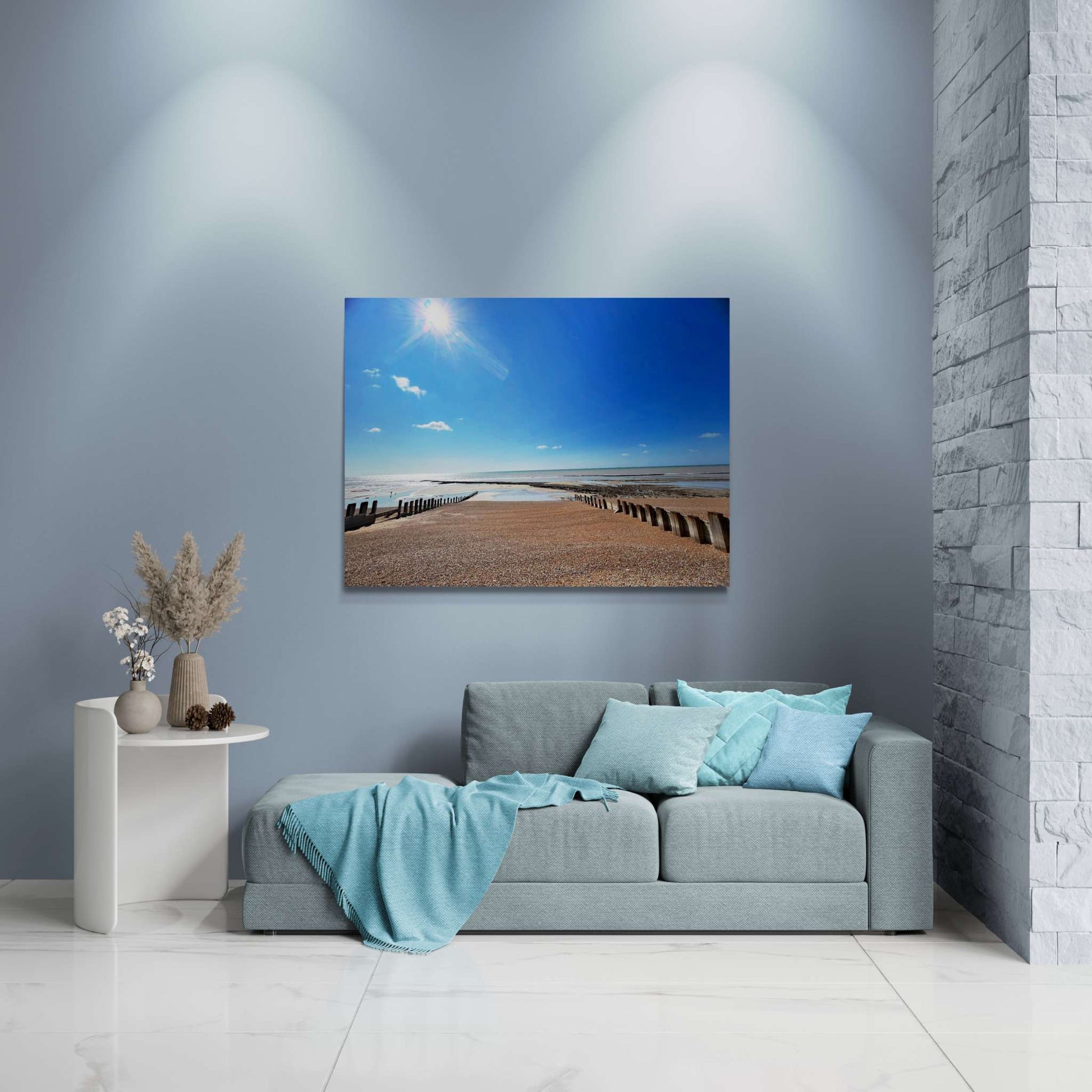 coastal artwork, ocean canvas wall art, beach canvas art, abstract seascape