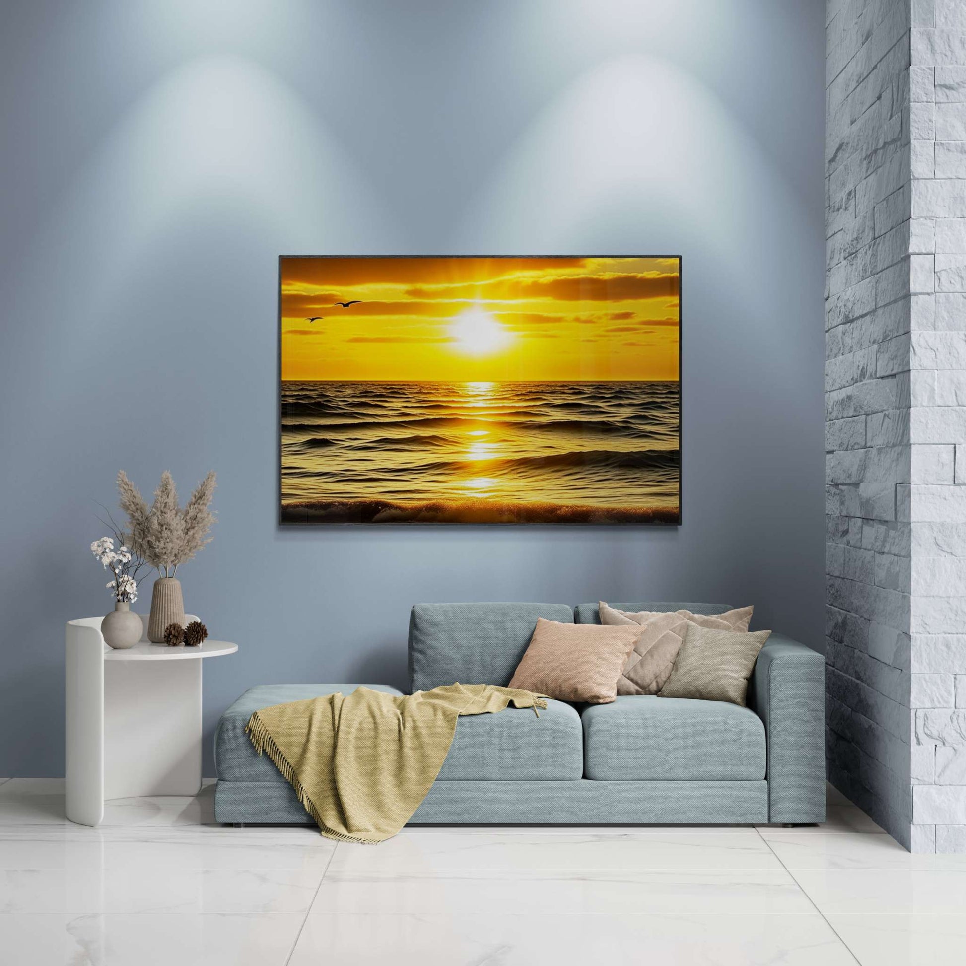 coastal artwork, ocean canvas wall art, beach canvas art, abstract seascape