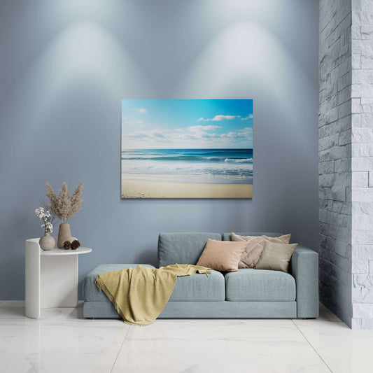 coastal artwork, ocean canvas wall art, beach canvas art, abstract seascape