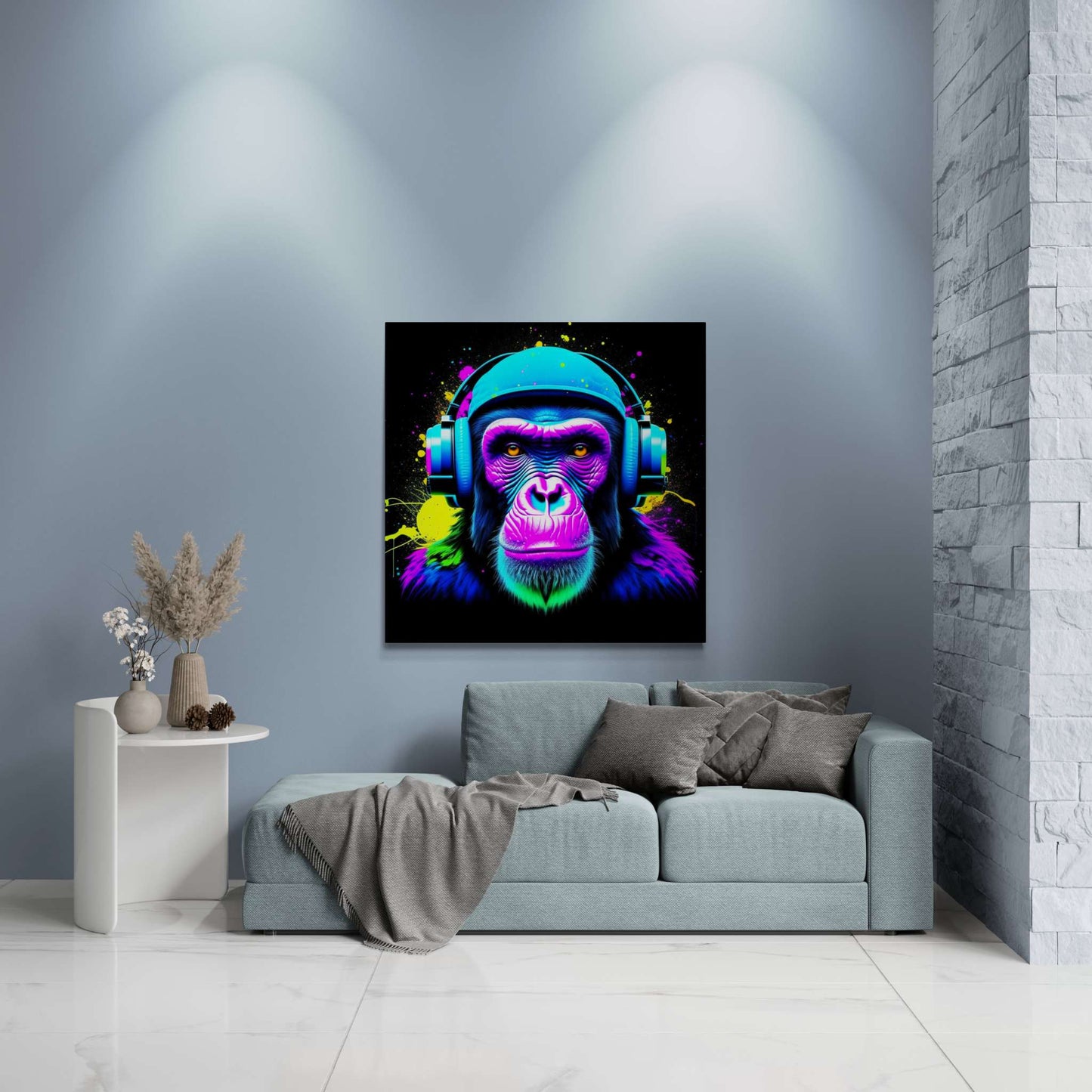 monkey artwork, gaming wall art, monkey wall art canvas