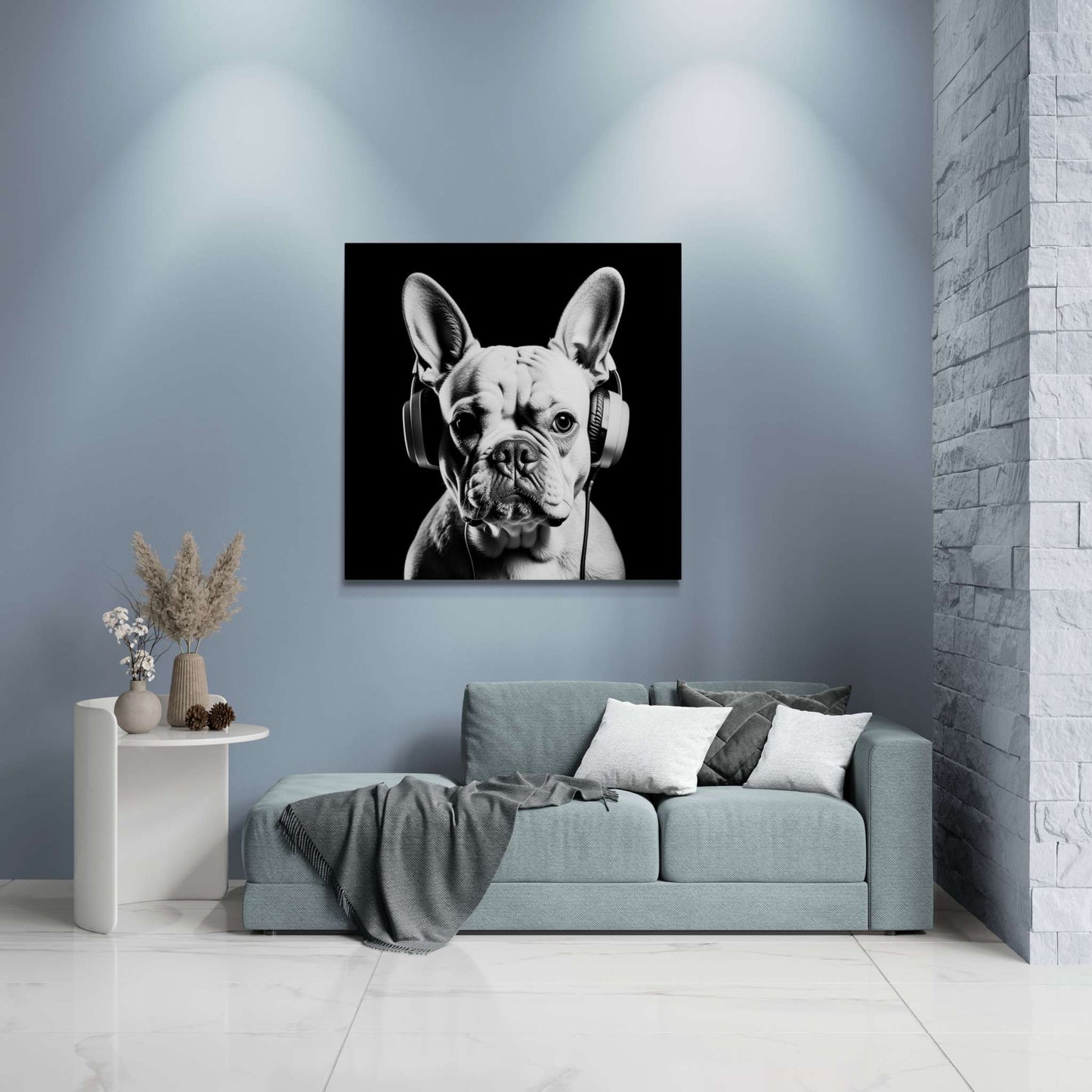 french bulldog artwork, frenchie wall art, gaming wall art