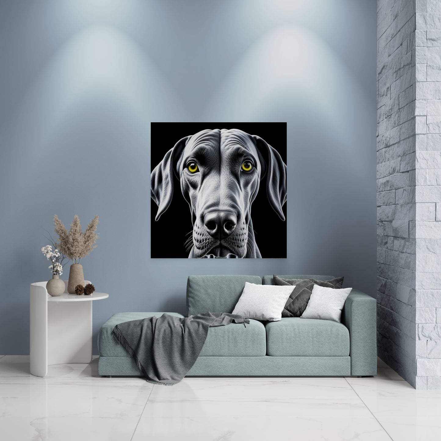 great dane artwork, great dane canvas