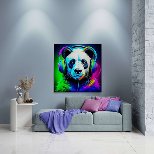 panda canvas, gaming wall art, panda print