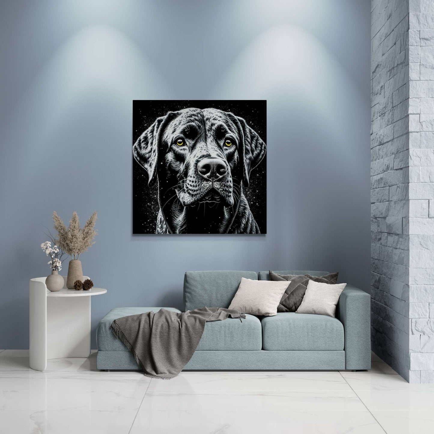 labrador print, black labrador art