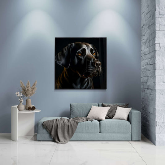 labrador print, black labrador art