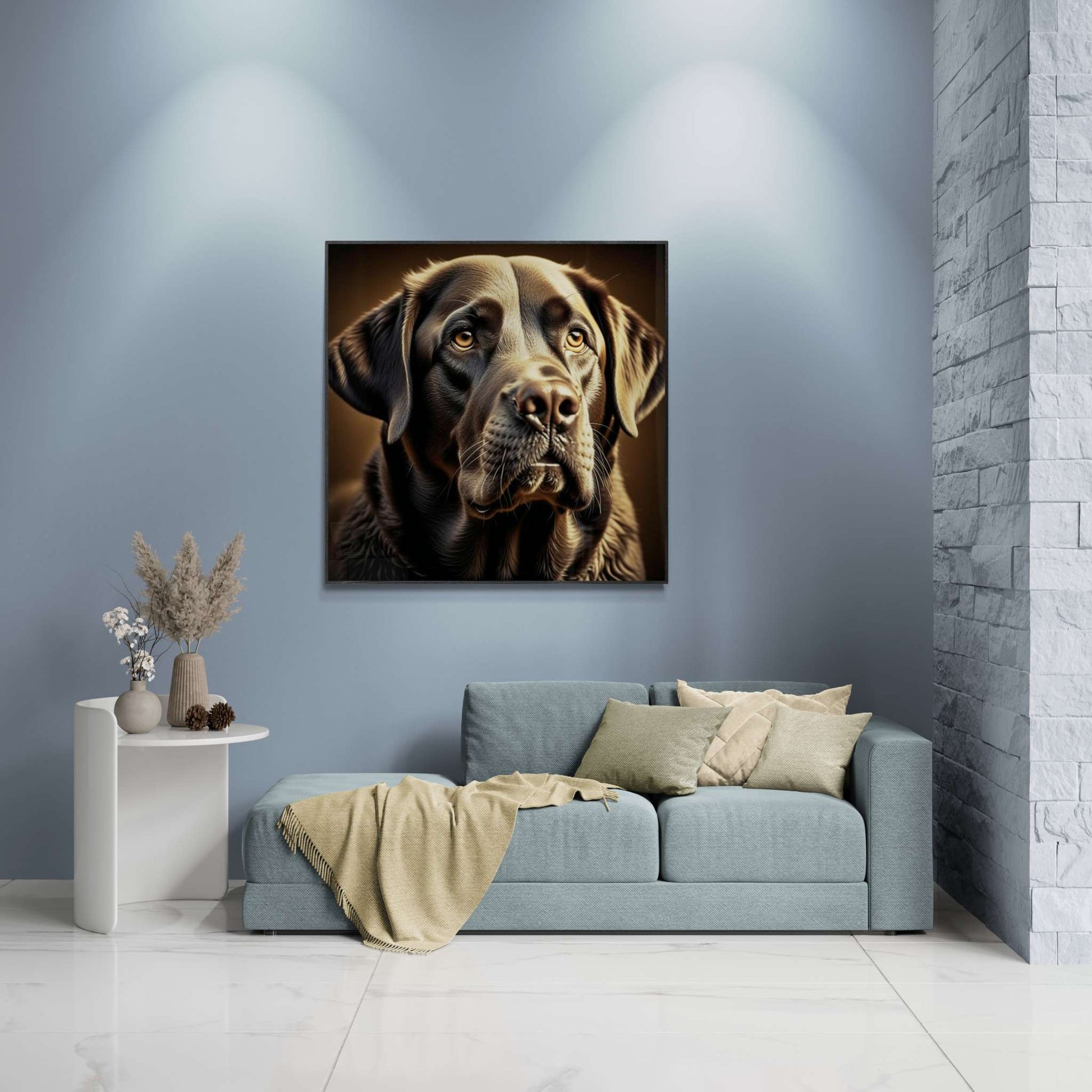 labrador print, black labrador art