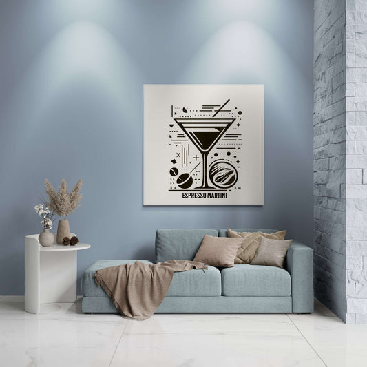 cocktail poster, bar cart decor