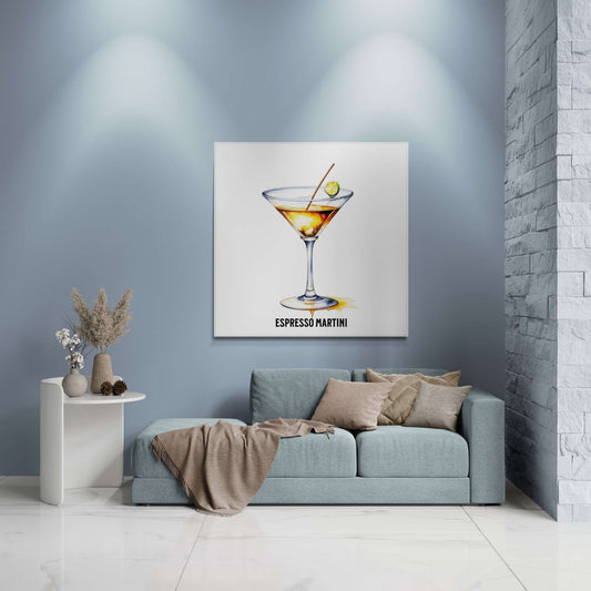 cocktail poster, bar cart decor