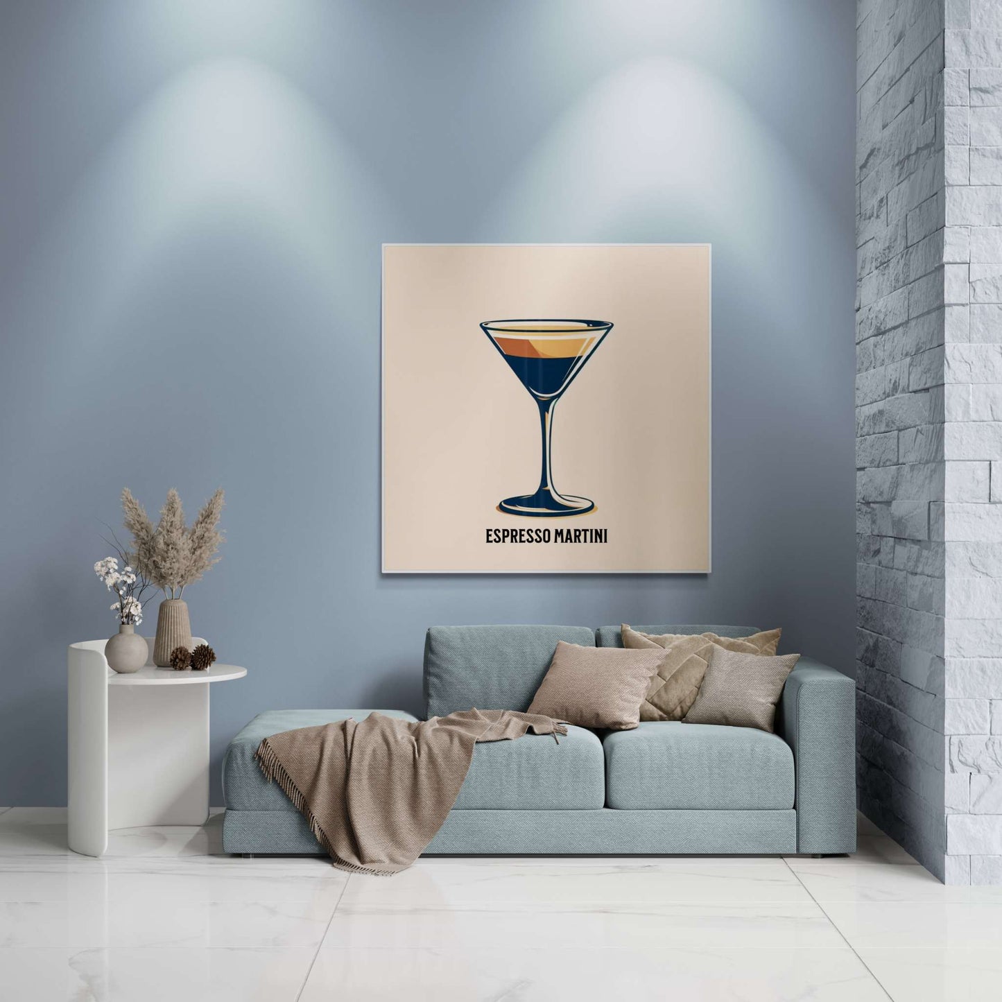 cocktail poster, bar cart decor