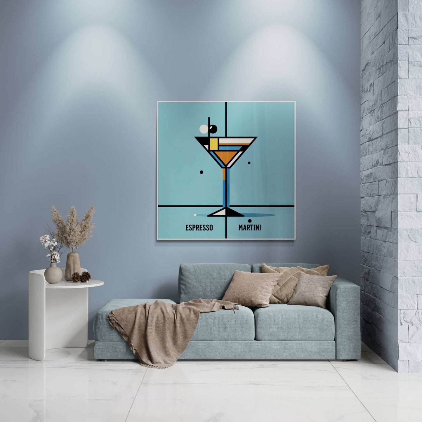 cocktail poster, bar cart decor