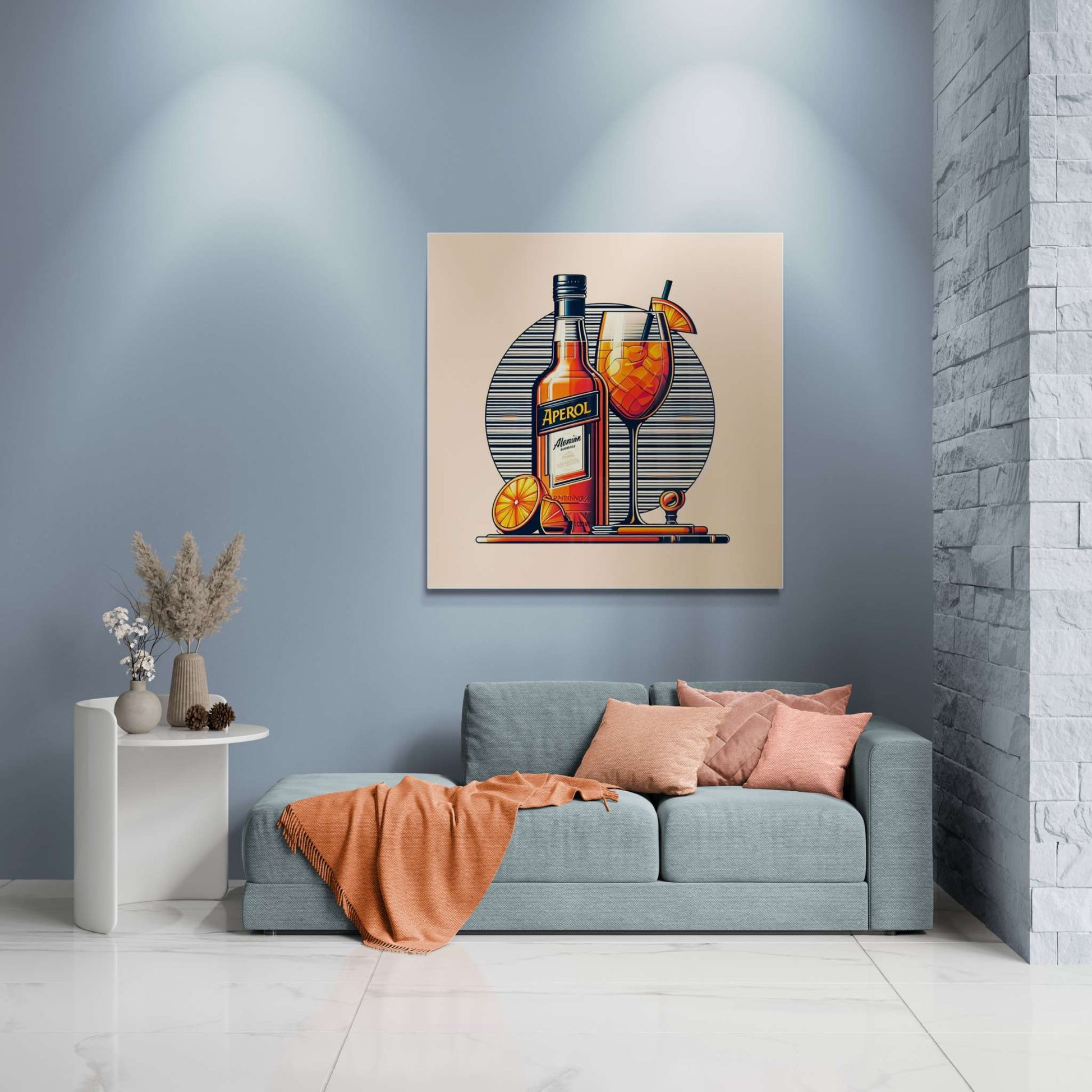 aperol spritz poster, cocktail poster, bar cart decor