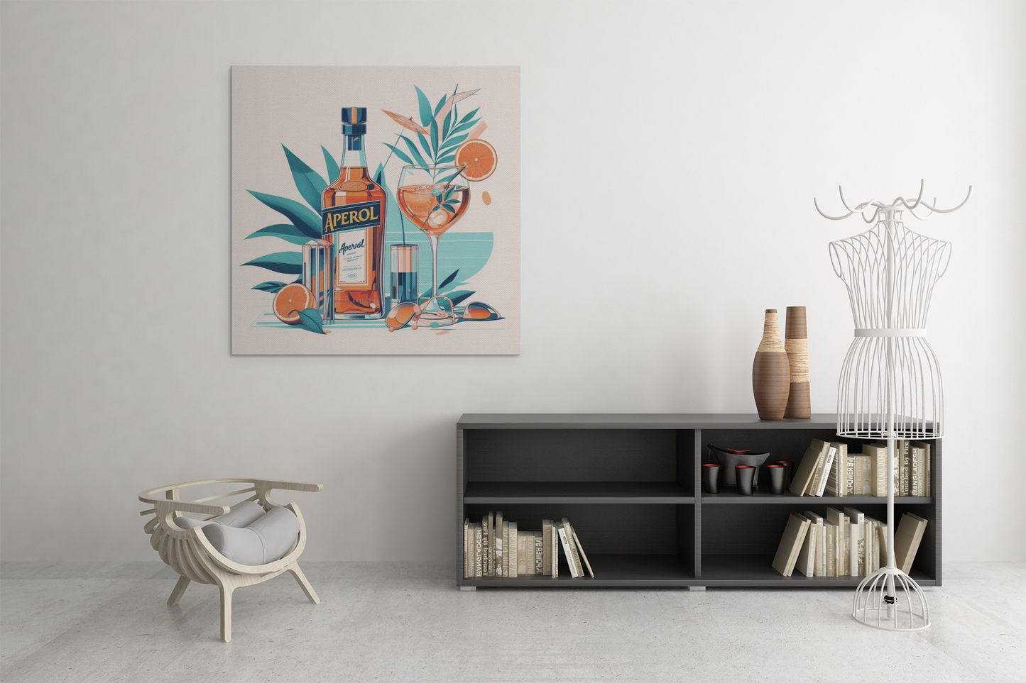 aperol spritz poster, cocktail poster, bar cart decor