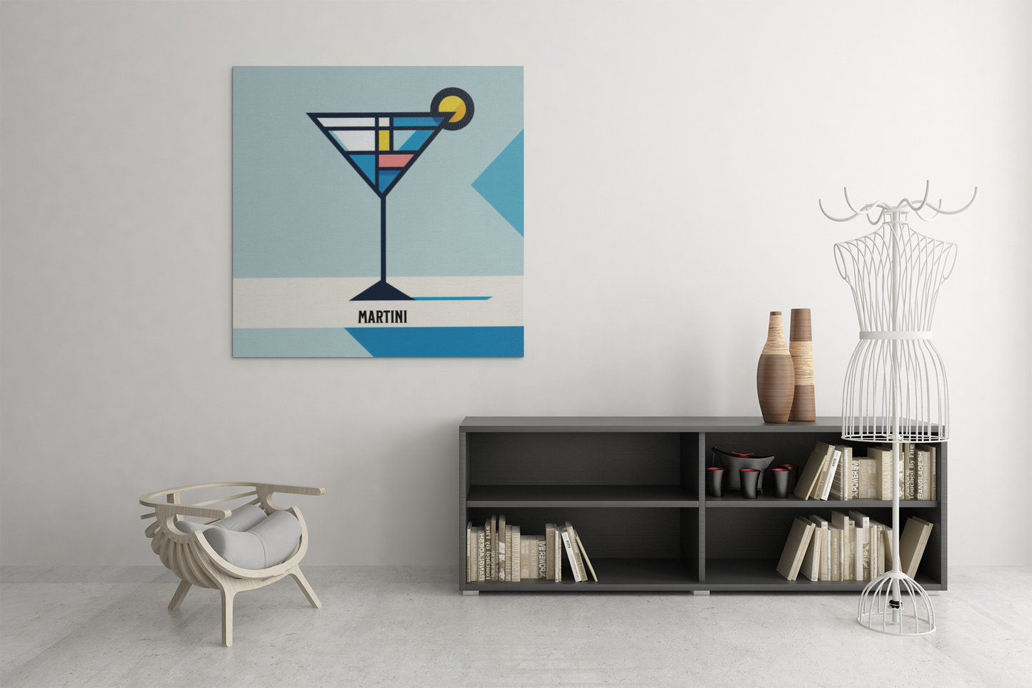 cocktail poster, bar cart decor