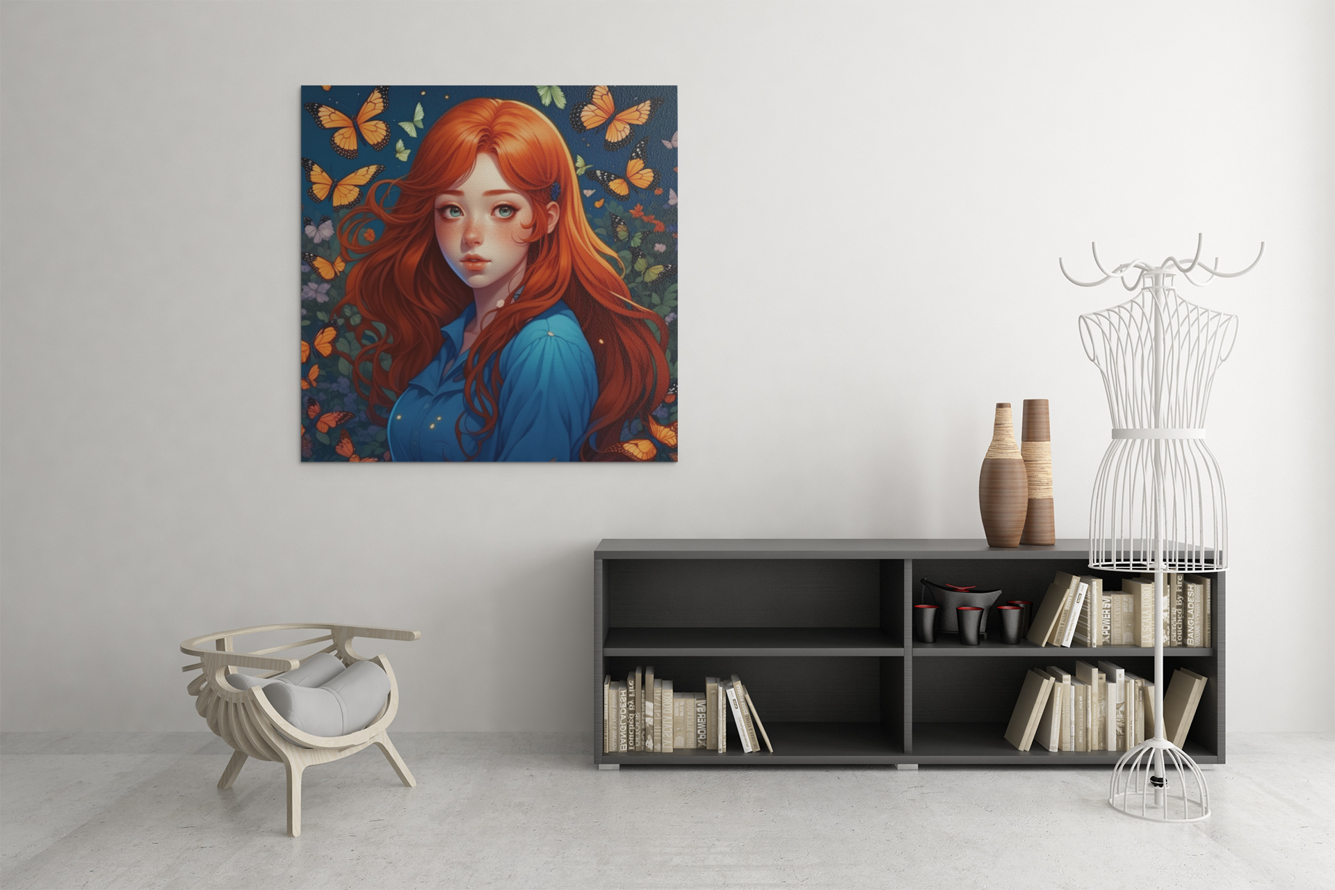 anime art, anime girl poster