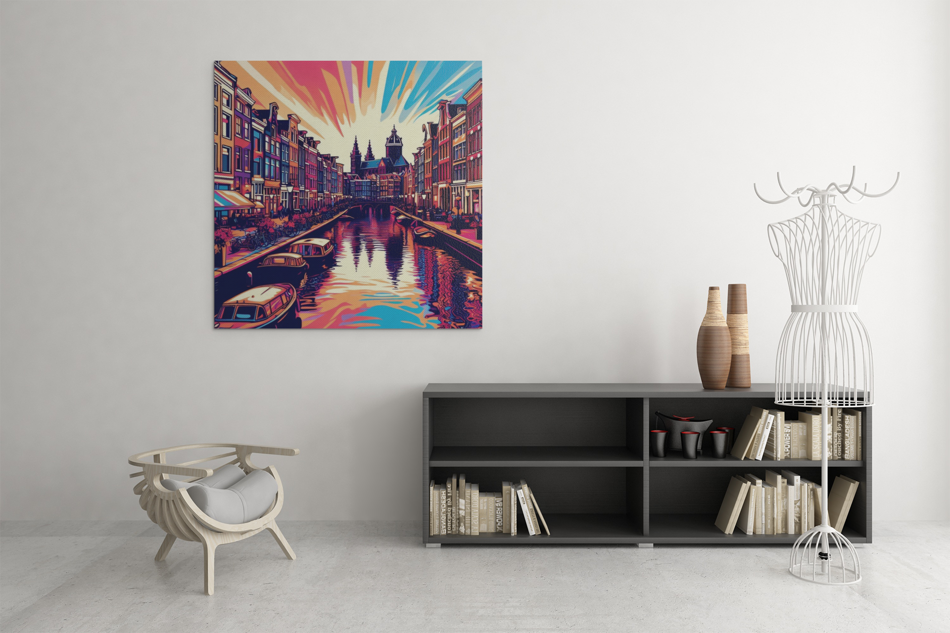 amsterdam wall art, amsterdam painting, amsterdam poster