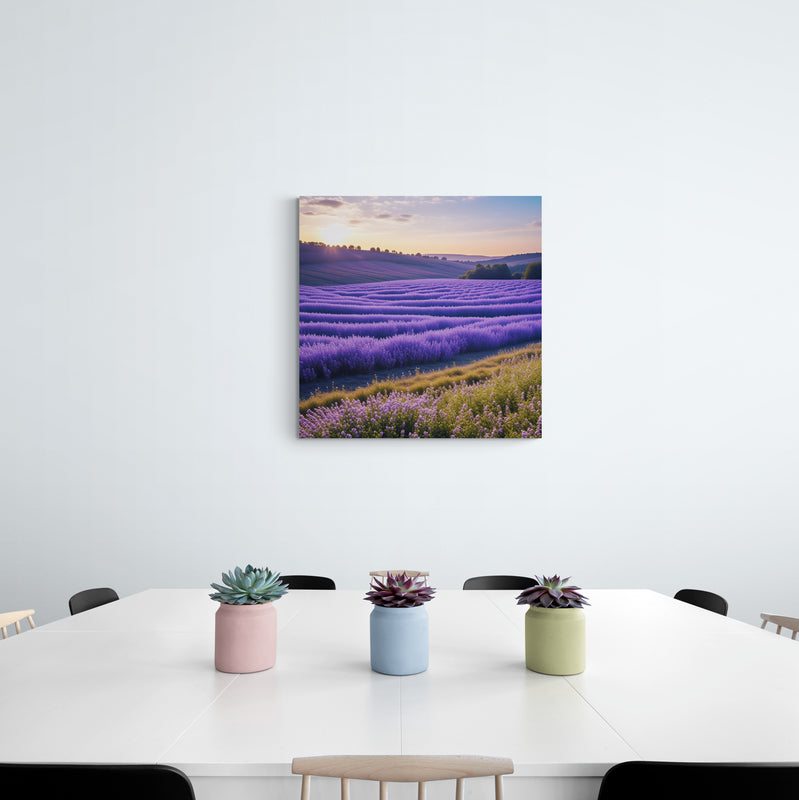 lavender wall art, lavender canvas, landscape art