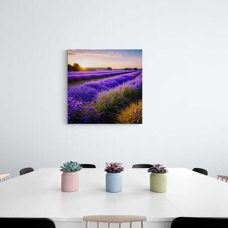 lavender wall art, lavender canvas, landscape art