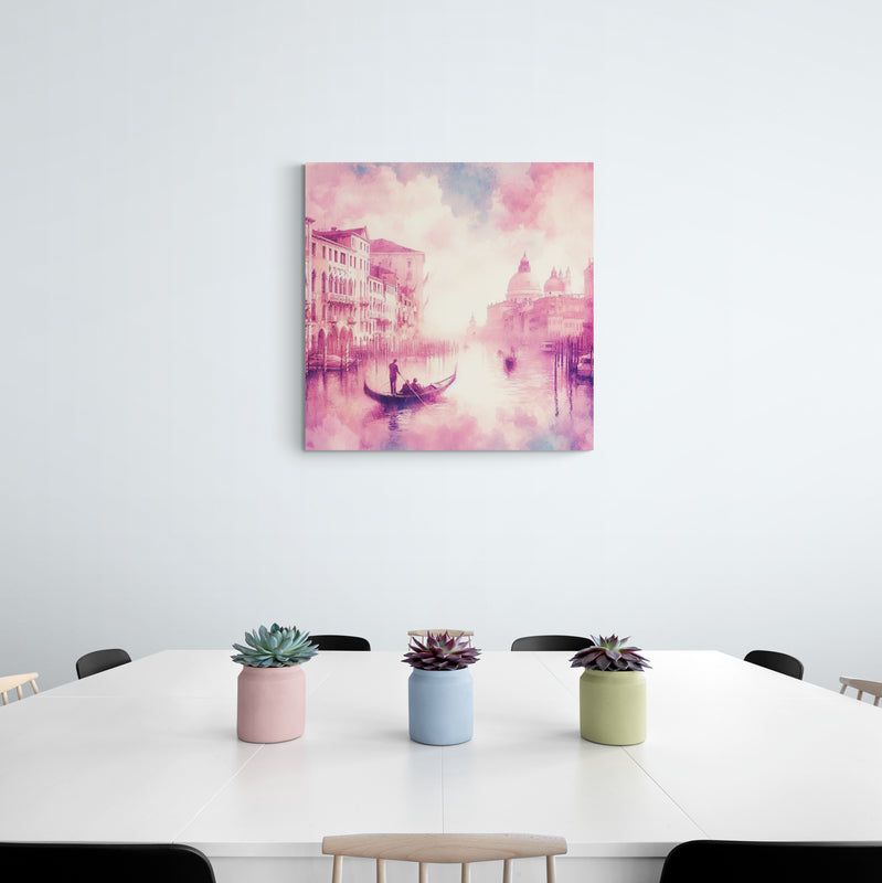 blush pink wall art, venice artwork, venice wall art canvas