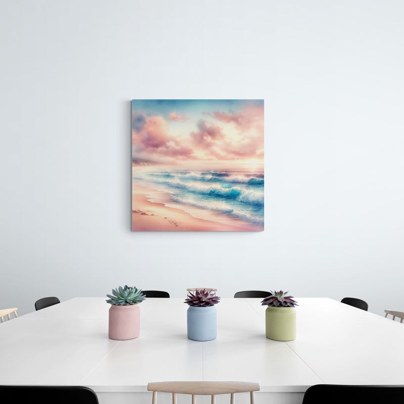 blush pink wall art, coastal artwork, blush pink artwork