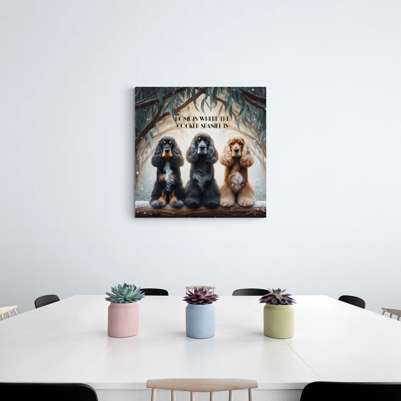 cocker spaniel artwork, cocker spaniel canvas art