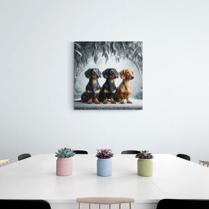 dachshund painting, dachshund wall art canvas