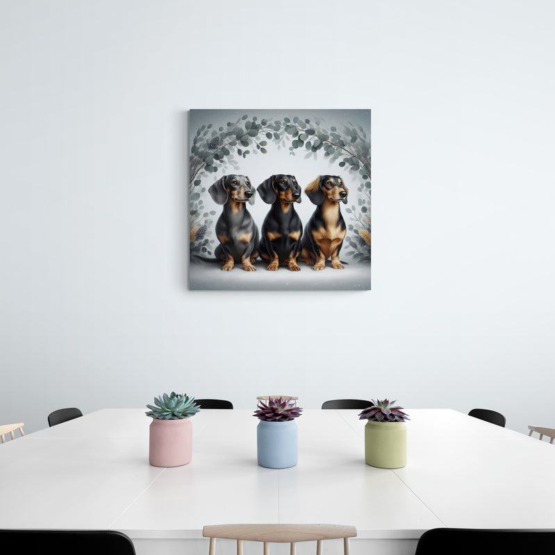 dachshund painting, dachshund wall art canvas