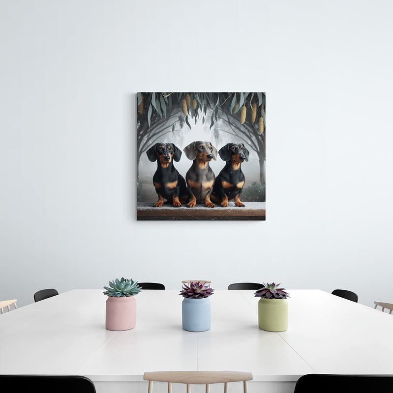 dachshund painting, dachshund wall art canvas