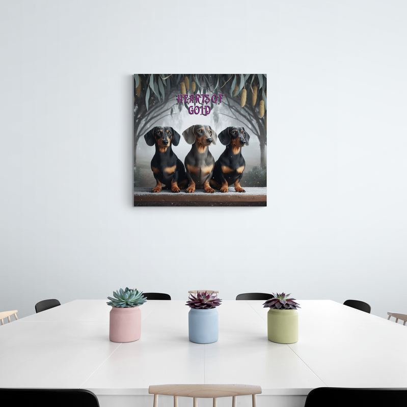 dachshund painting, dachshund wall art canvas