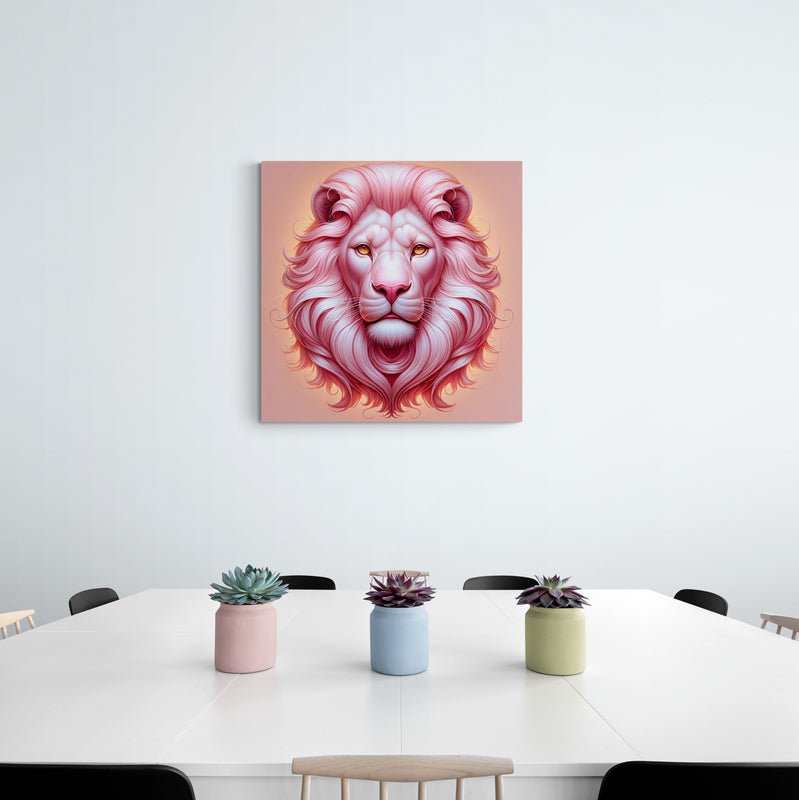 lion wall art, lion canvalion wall art, lion canvas wall art, lion face portrait, abstract pink lions wall art, lion face portrait, abstract pink lion